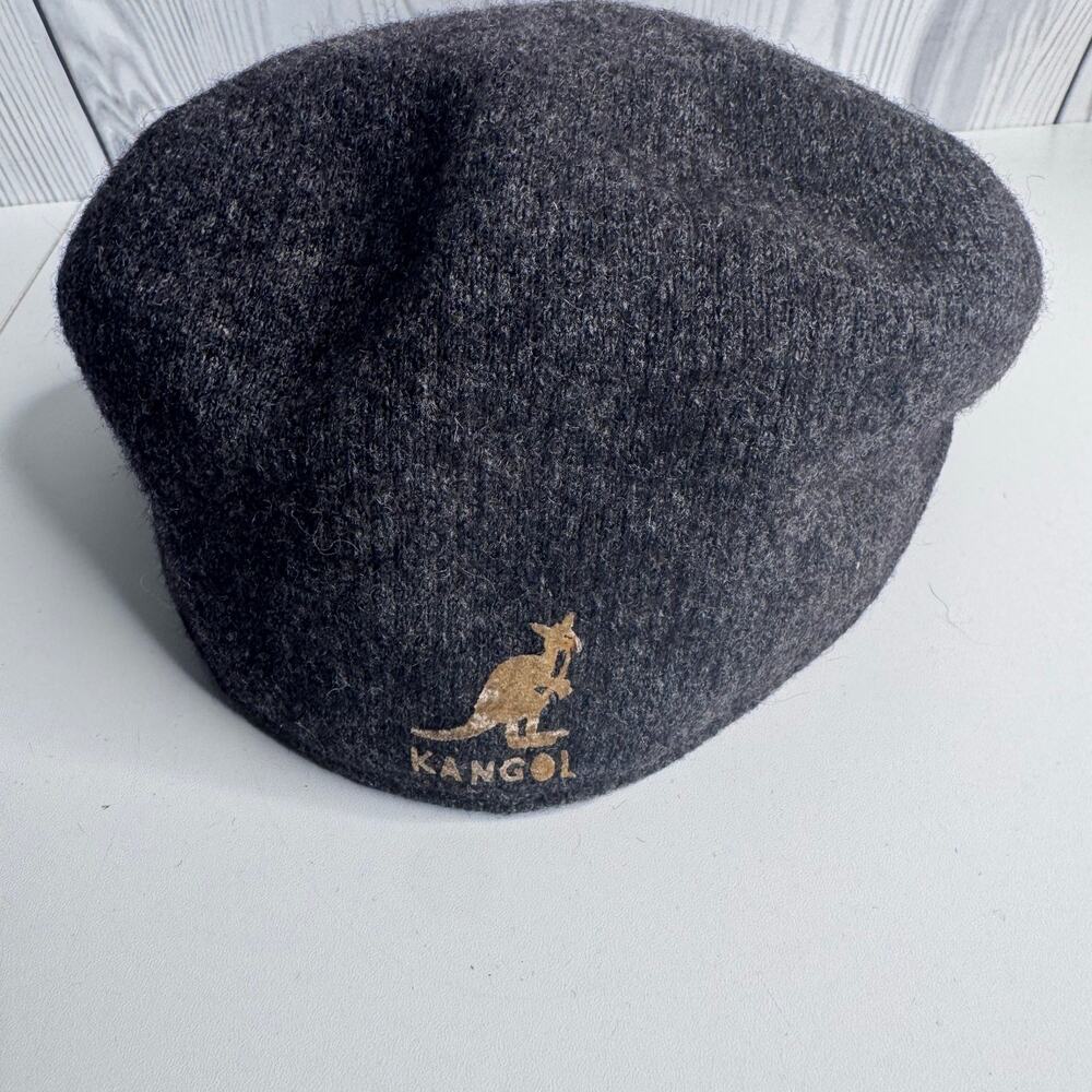 Vintage Kangol Flat Cap Wool Gray XL Retro Driving Hat Ivy Cap England